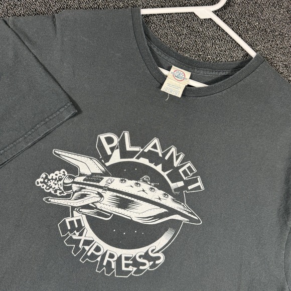 Delta Pro Weight Other - Vintage Futurama Planet Express Graphic T Shirt Men's XL Black Short Sleeve
